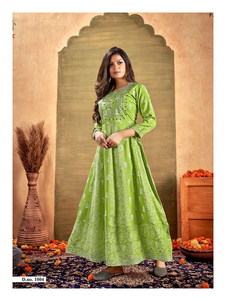 Banwery Glamour 12 New Fancy Party Wear Embroidery Long Kurti Collection